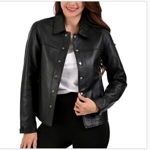 Frye Women's Classic Black Leather Jacket